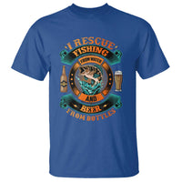 Funny Fishing Drinking T Shirt I Rescue Fish From Water And Beer From Bottles