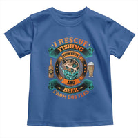 Funny Fishing Drinking Toddler T Shirt I Rescue Fish From Water And Beer From Bottles