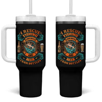 Funny Fishing Drinking Tumbler With Handle I Rescue Fish From Water And Beer From Bottles