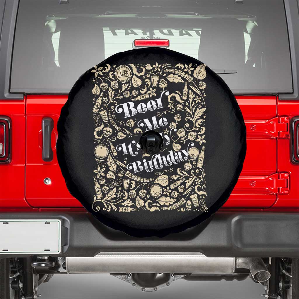 Funny Drinking Spare Tire Cover Beer Me It's My Birthday