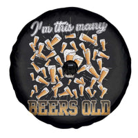 Funny Beer Lover 50th Birthday Spare Tire Cover I'm This Many Beers Old