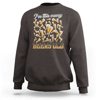Funny Beer Lover 50th Birthday Sweatshirt I'm This Many Beers Old