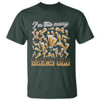 Funny Beer Lover 50th Birthday T Shirt I'm This Many Beers Old