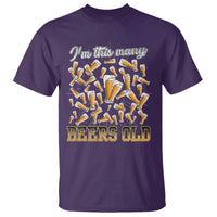 Funny Beer Lover 50th Birthday T Shirt I'm This Many Beers Old