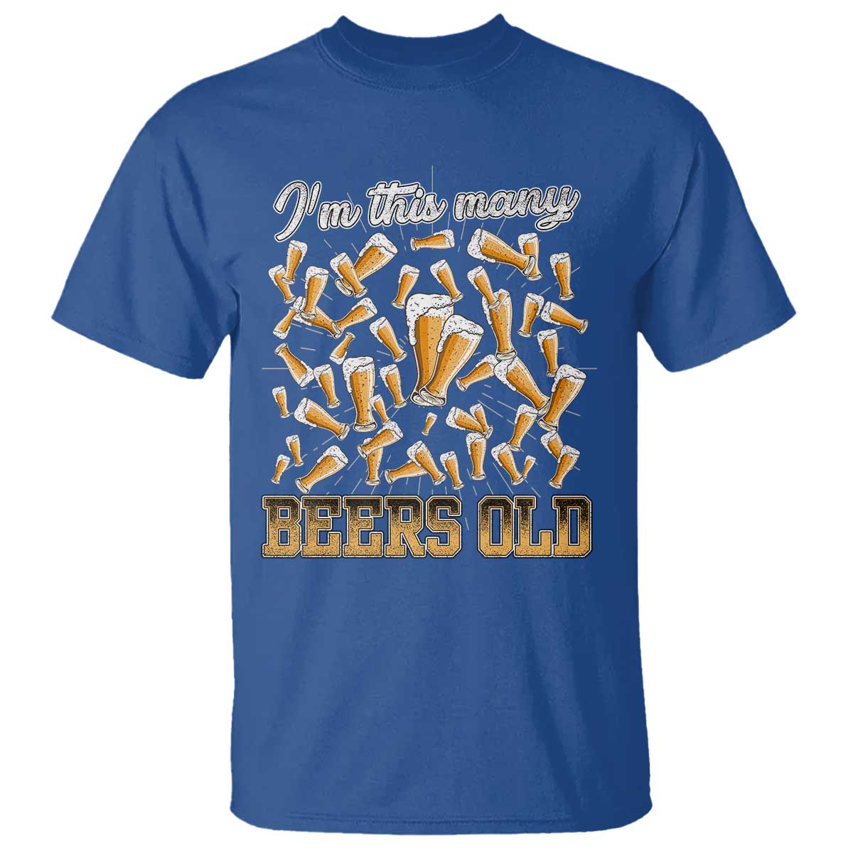 Funny Beer Lover 50th Birthday T Shirt I'm This Many Beers Old