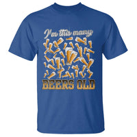 Funny Beer Lover 50th Birthday T Shirt I'm This Many Beers Old