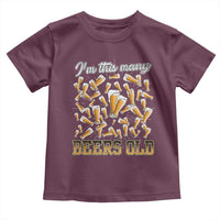 Funny Beer Lover 50th Birthday Toddler T Shirt I'm This Many Beers Old