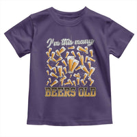 Funny Beer Lover 50th Birthday Toddler T Shirt I'm This Many Beers Old