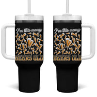 Funny Beer Lover 50th Birthday Tumbler With Handle I'm This Many Beers Old