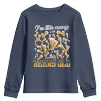 Funny Beer Lover 50th Birthday Youth Sweatshirt I'm This Many Beers Old