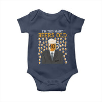 Funny 40th Birthday Drinking Baby Onesie I'm This Many Beers Old