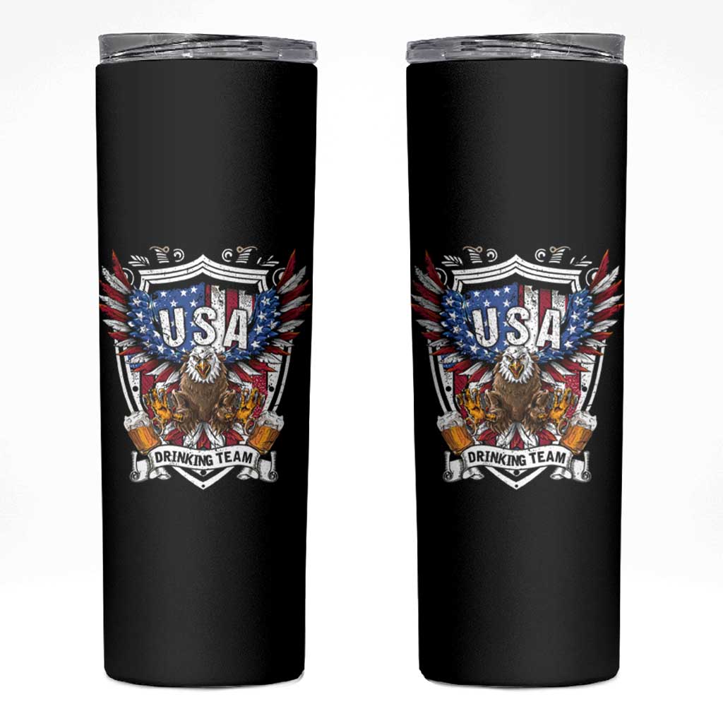 USA Drinking Team Skinny Tumbler
