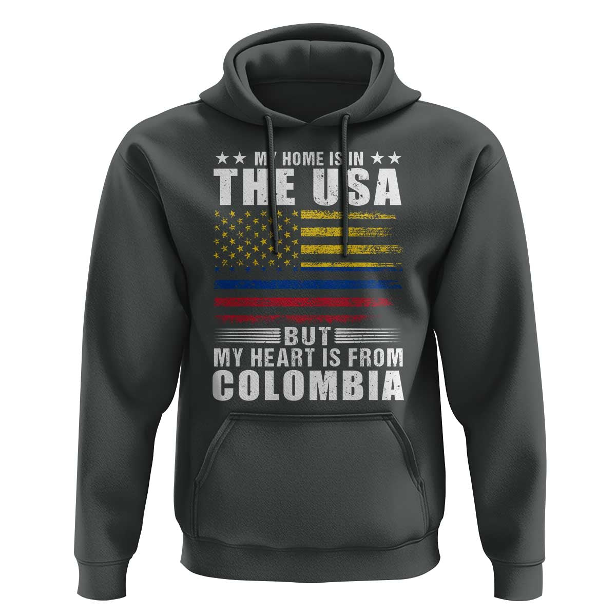 Colombian American Hoodie My Home Is In The USA But My Heart Is From Colombia