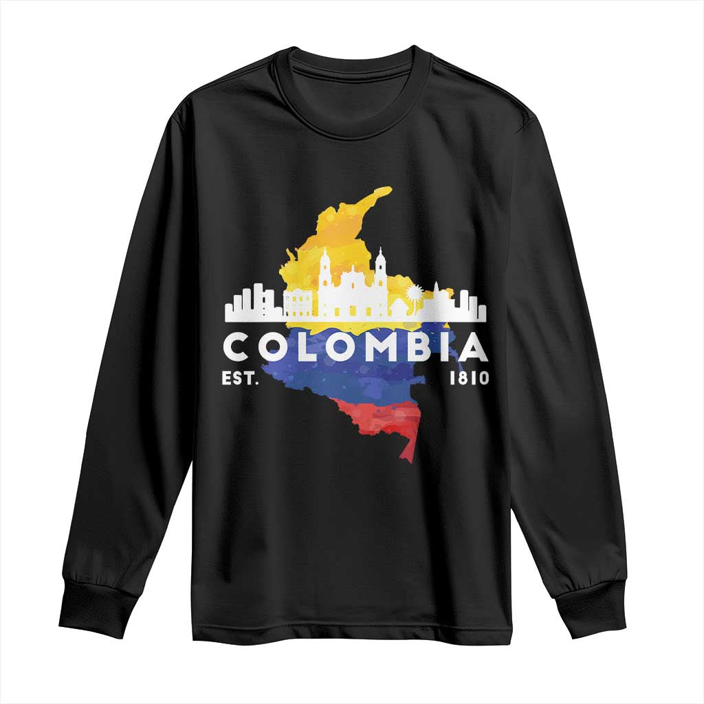 Colombian Pride Long Sleeve Shirt Colombia Est. 1810