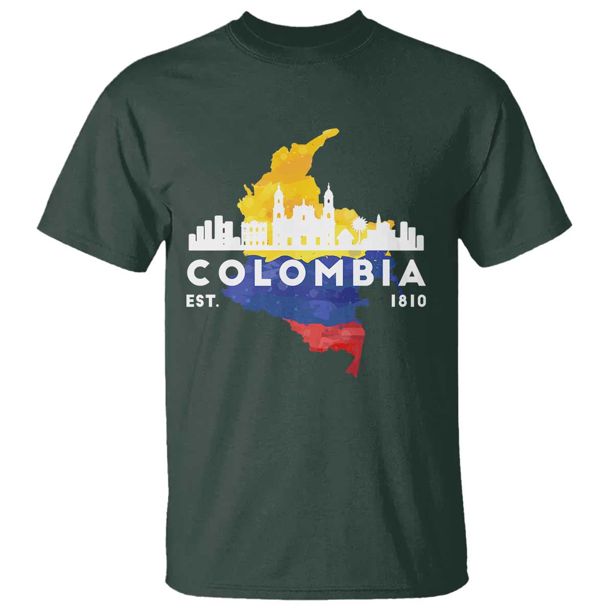 Colombian Pride T Shirt Colombia Est. 1810 - Wonder Print Shop