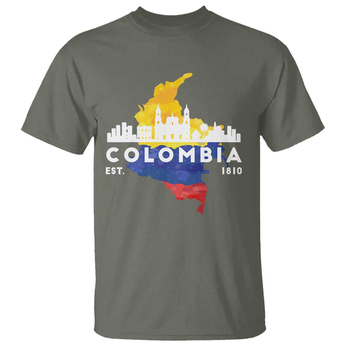 Colombian Pride T Shirt Colombia Est. 1810 - Wonder Print Shop