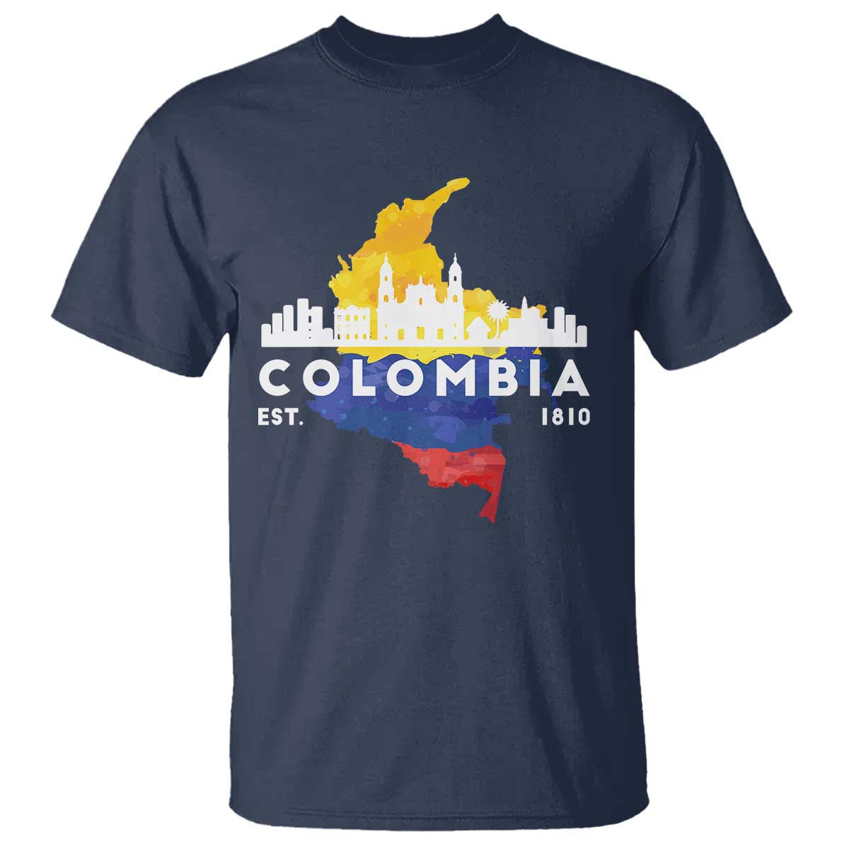 Colombian Pride T Shirt Colombia Est. 1810 - Wonder Print Shop