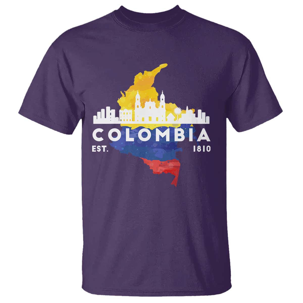 Colombian Pride T Shirt Colombia Est. 1810 - Wonder Print Shop