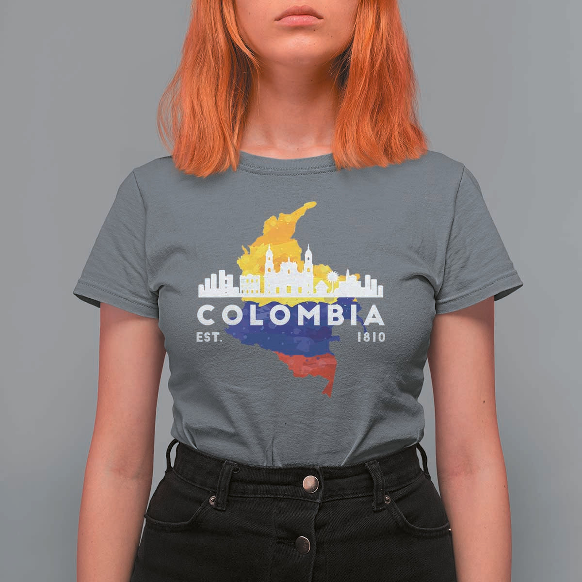 Colombian Pride T Shirt For Women Colombia Est. 1810 - Wonder Print Shop
