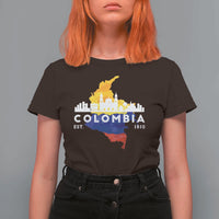 Colombian Pride T Shirt For Women Colombia Est. 1810 - Wonder Print Shop