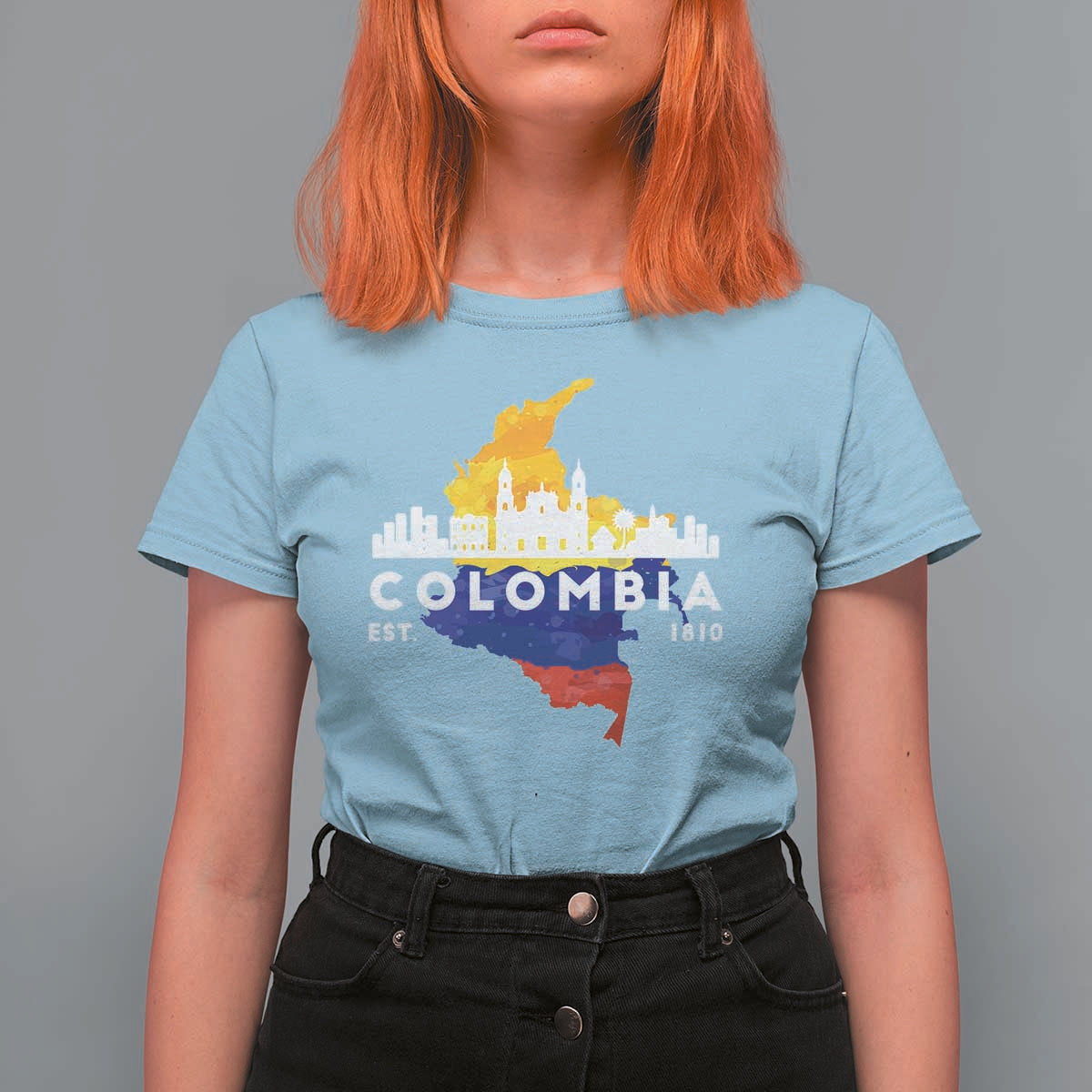 Colombian Pride T Shirt For Women Colombia Est. 1810 - Wonder Print Shop