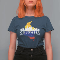 Colombian Pride T Shirt For Women Colombia Est. 1810 - Wonder Print Shop
