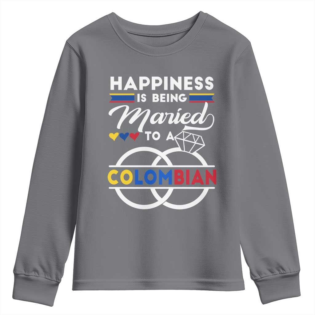 Happiness Is Being Married To A Colombian Youth Sweatshirt