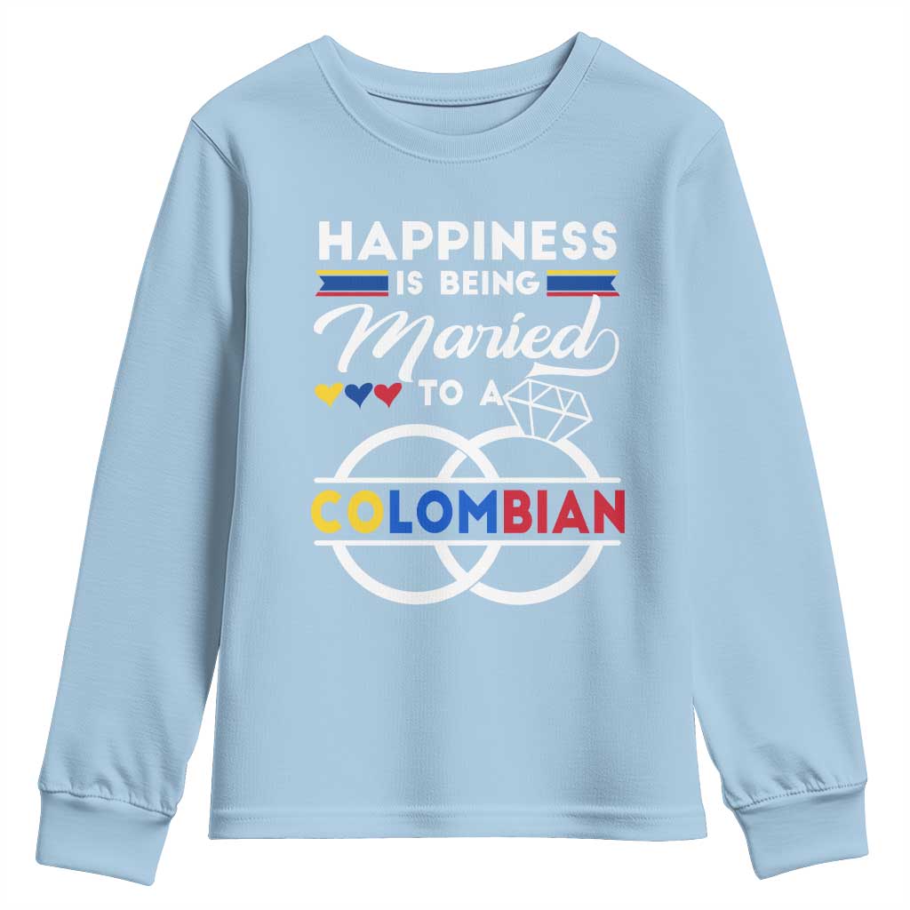 Happiness Is Being Married To A Colombian Youth Sweatshirt