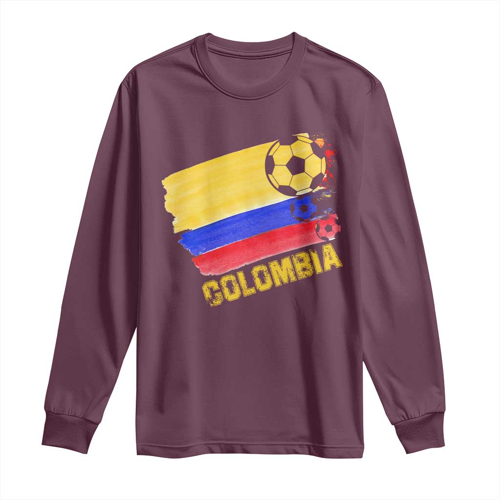 Colombian Colombia Soccer Support Long Sleeve Shirt