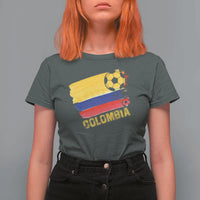 Colombian Colombia Soccer Support T Shirt For Women - Wonder Print Shop