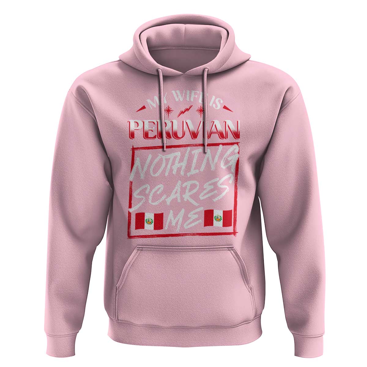 Funny My Wife Is Peruvian Hoodie Nothing Scares Me Peru Flag