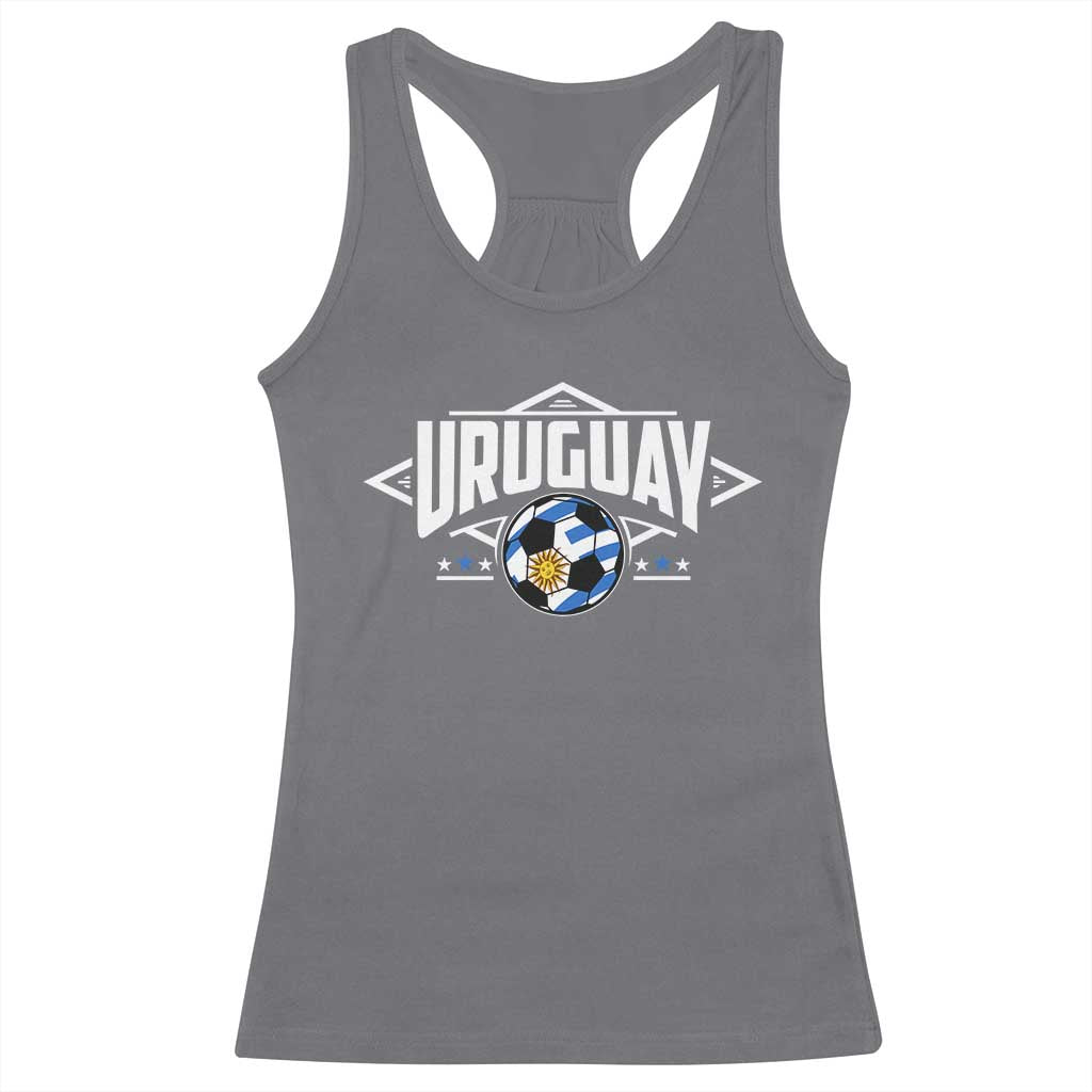 Uruguayan Uruguay Soccer Support Racerback Tank Top