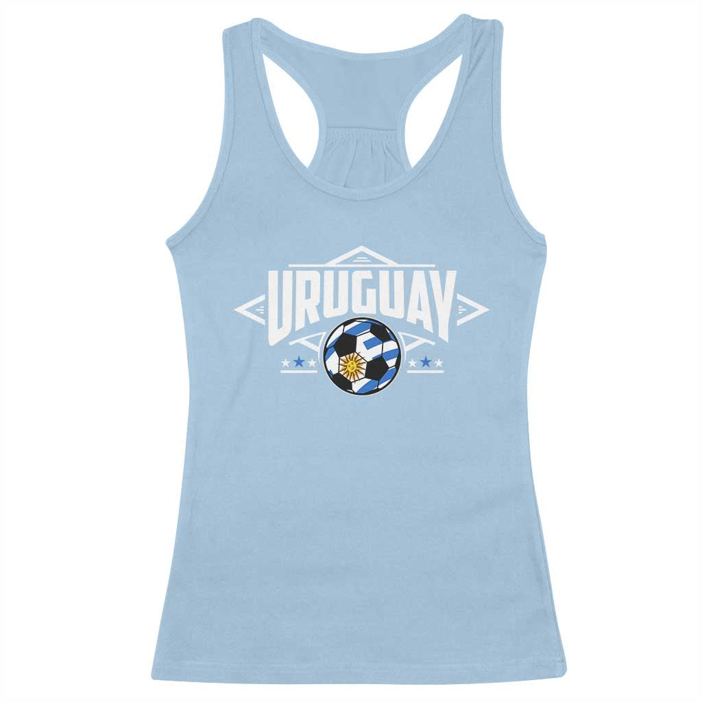 Uruguayan Uruguay Soccer Support Racerback Tank Top