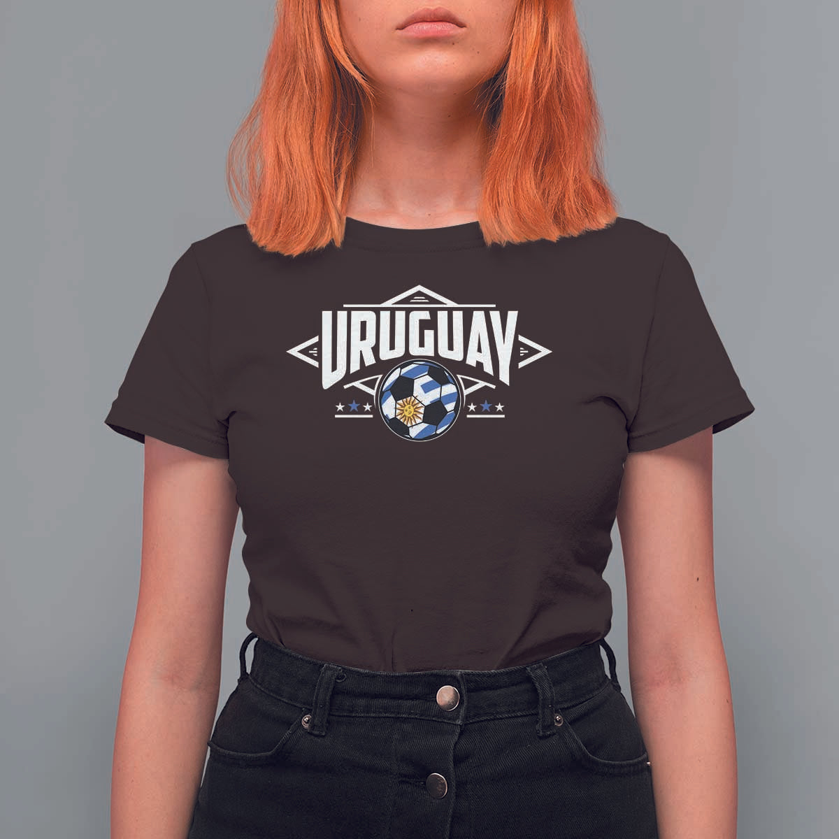 Uruguayan Uruguay Soccer Support T Shirt For Women - Wonder Print Shop