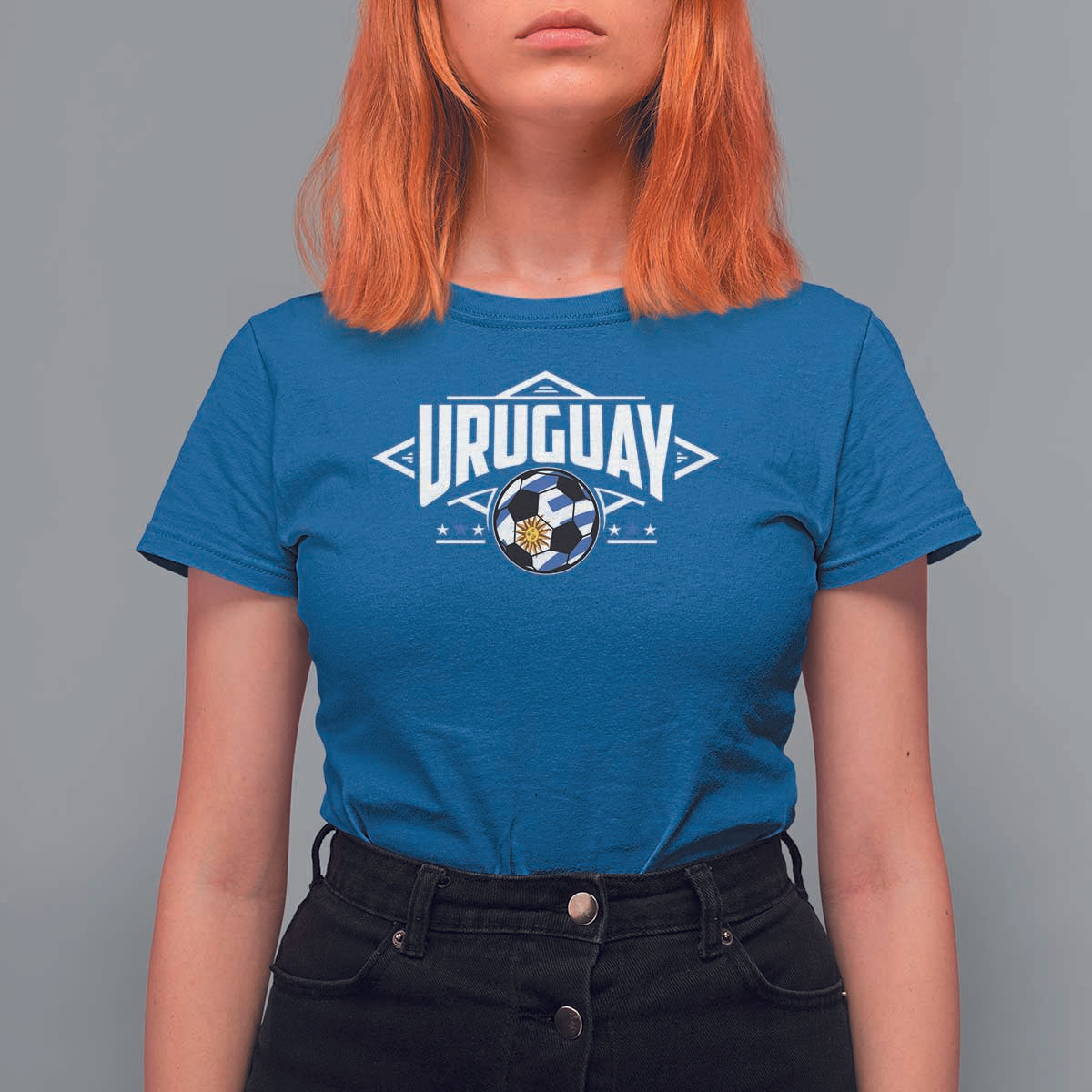 Uruguayan Uruguay Soccer Support T Shirt For Women - Wonder Print Shop