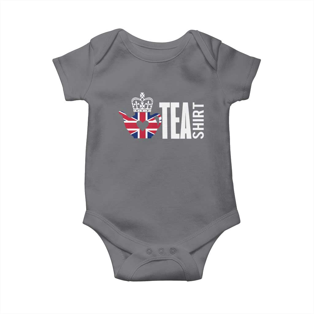 Funny English Tea UK Flag Baby Onesie