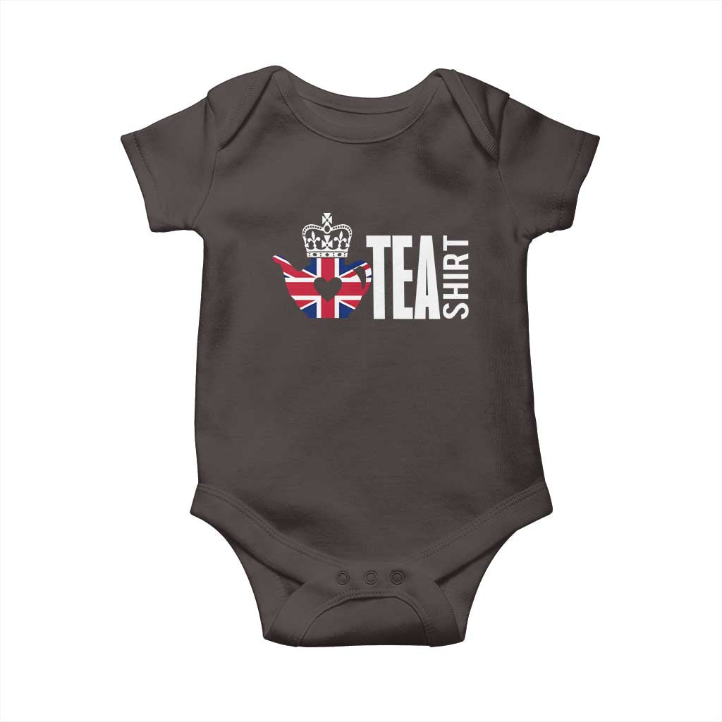 Funny English Tea UK Flag Baby Onesie