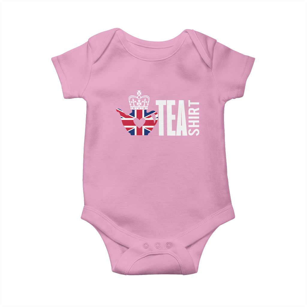 Funny English Tea UK Flag Baby Onesie