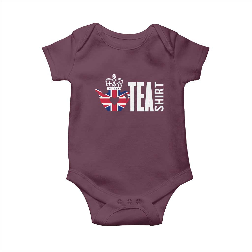 Funny English Tea UK Flag Baby Onesie