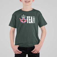 Funny English Tea UK Flag T Shirt For Kid