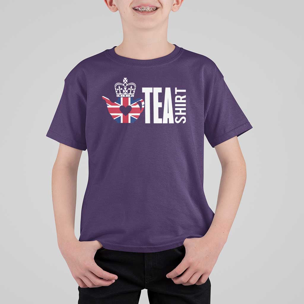 Funny English Tea UK Flag T Shirt For Kid