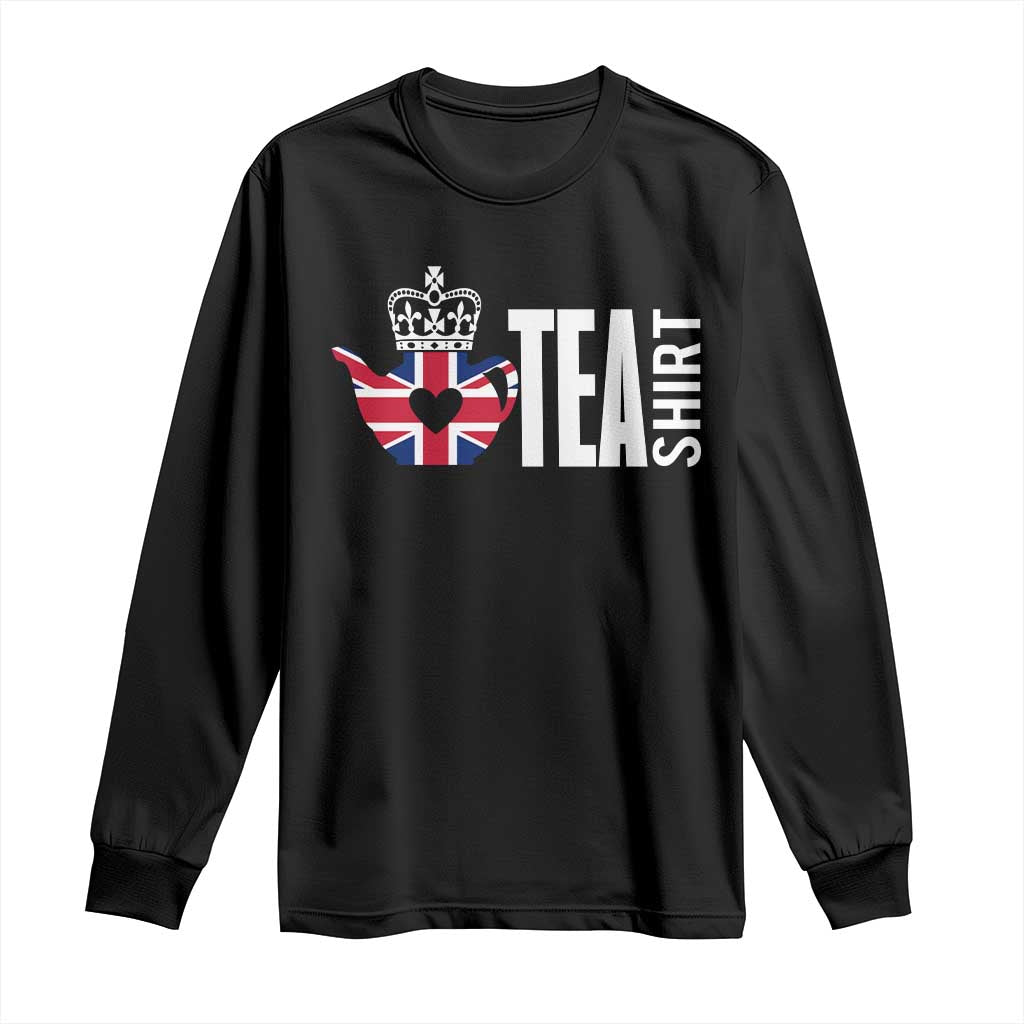 Funny English Tea UK Flag Long Sleeve Shirt