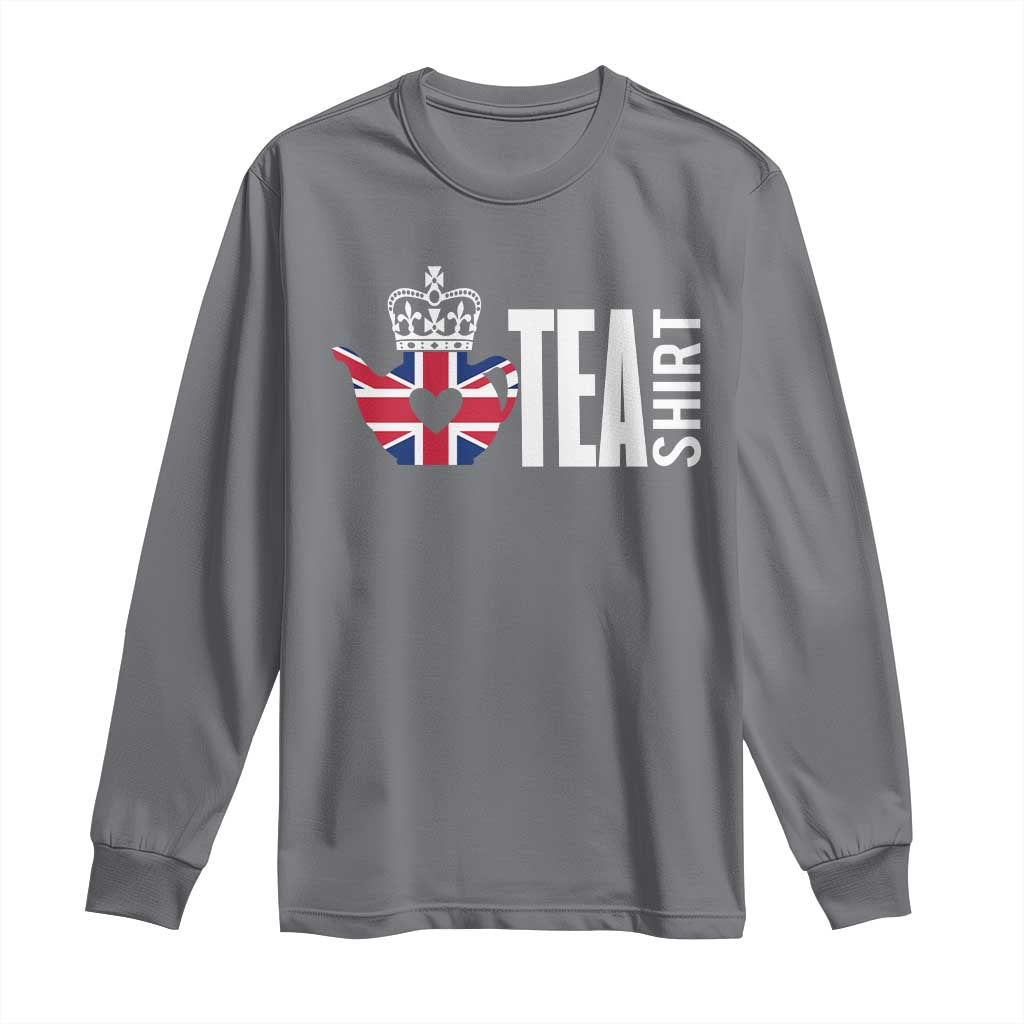 Funny English Tea UK Flag Long Sleeve Shirt