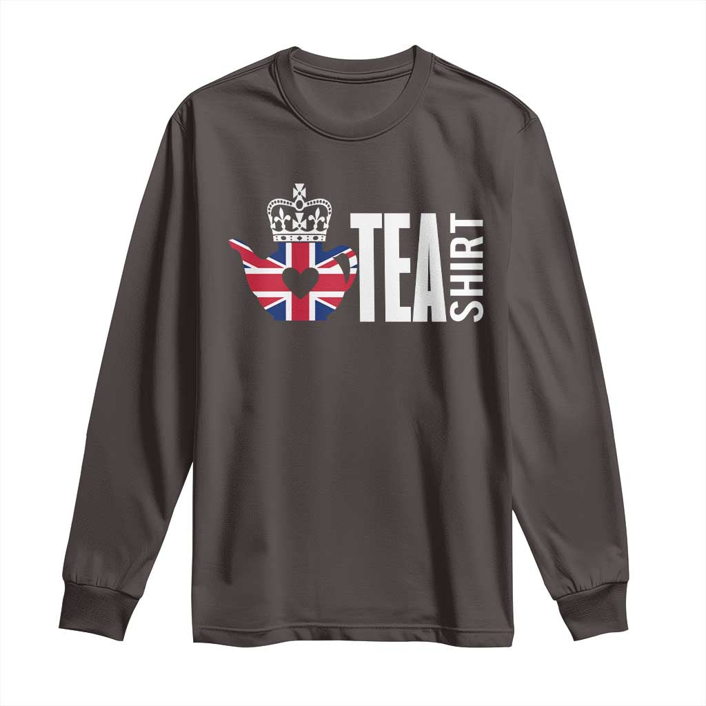 Funny English Tea UK Flag Long Sleeve Shirt