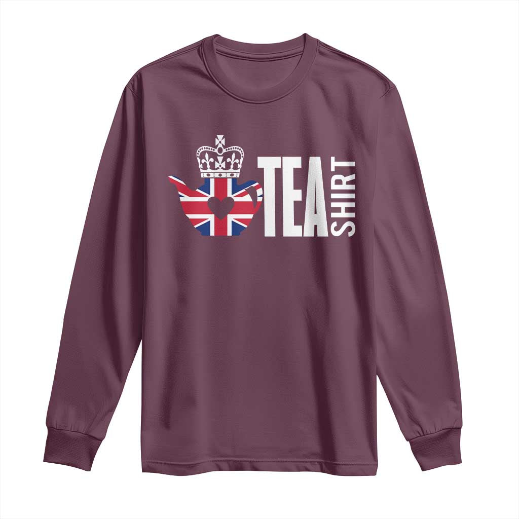 Funny English Tea UK Flag Long Sleeve Shirt