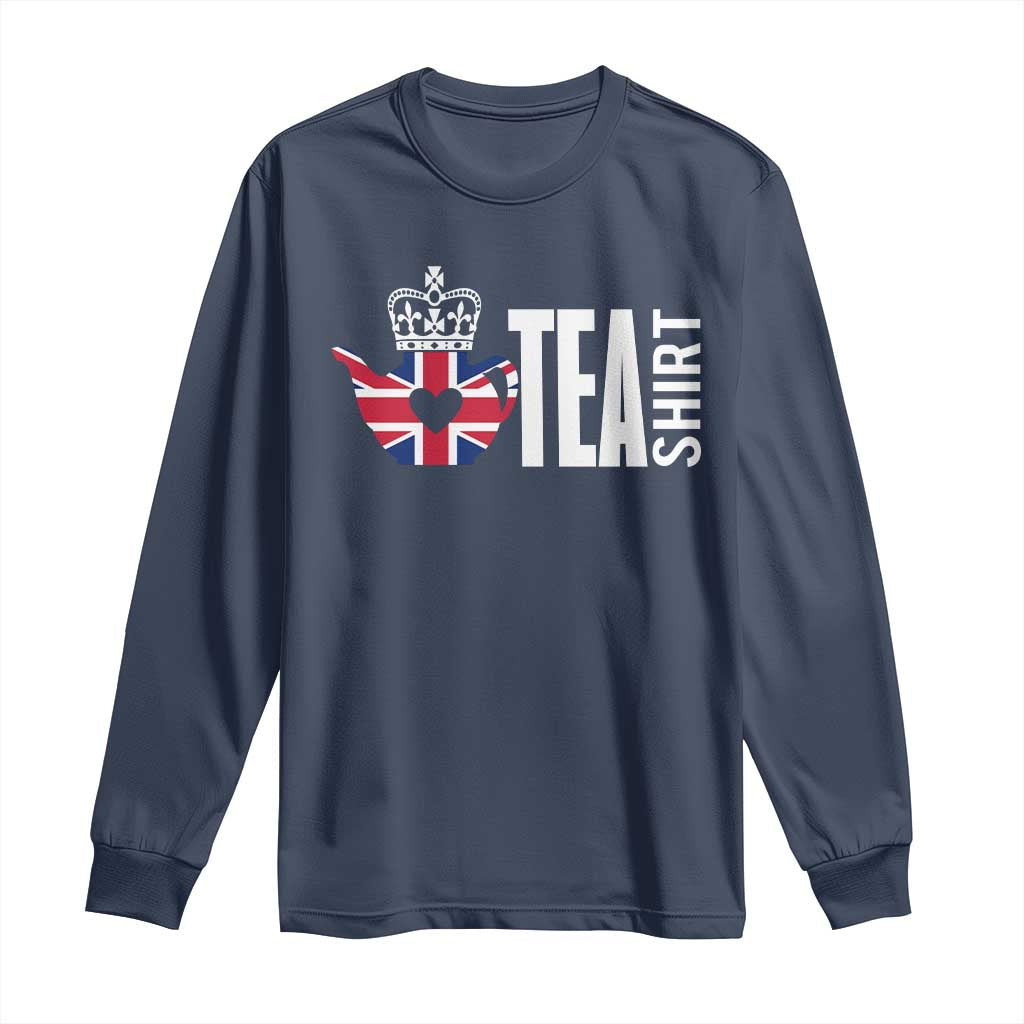 Funny English Tea UK Flag Long Sleeve Shirt