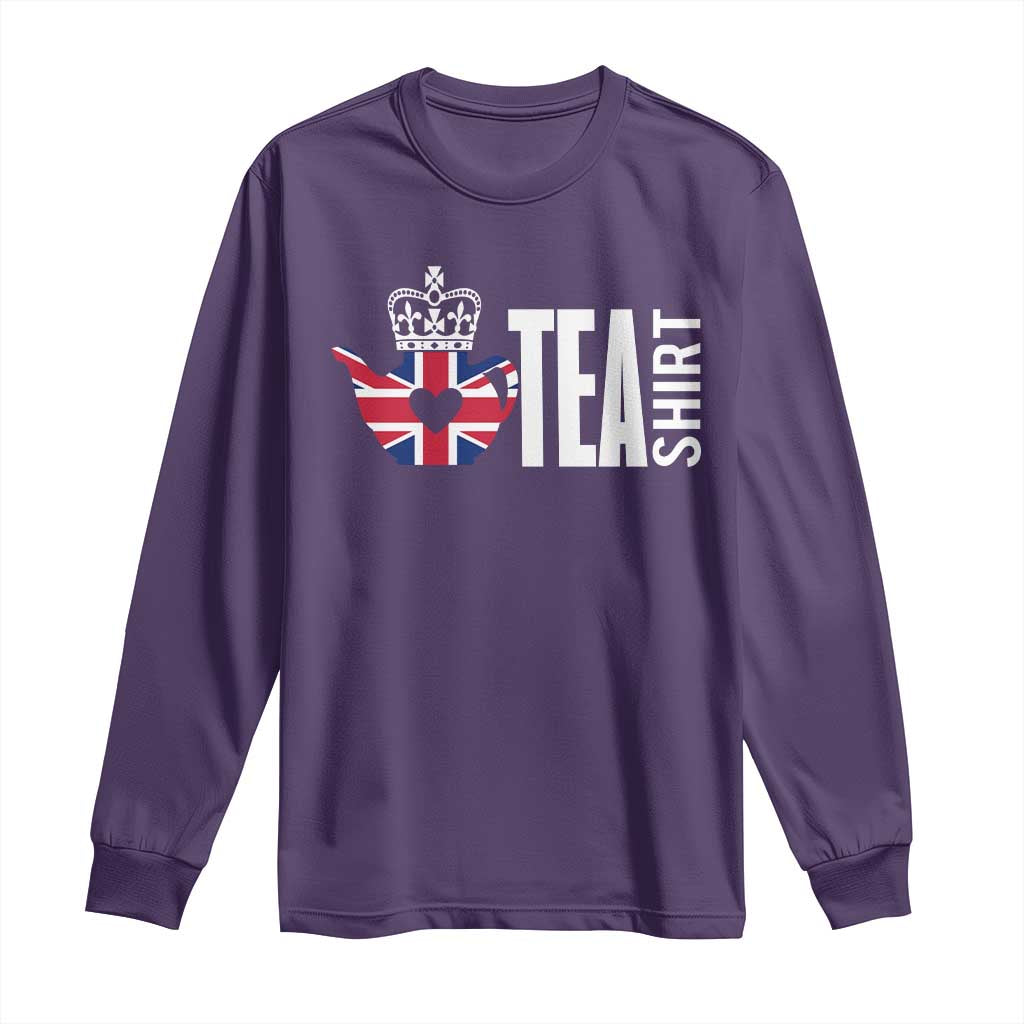 Funny English Tea UK Flag Long Sleeve Shirt