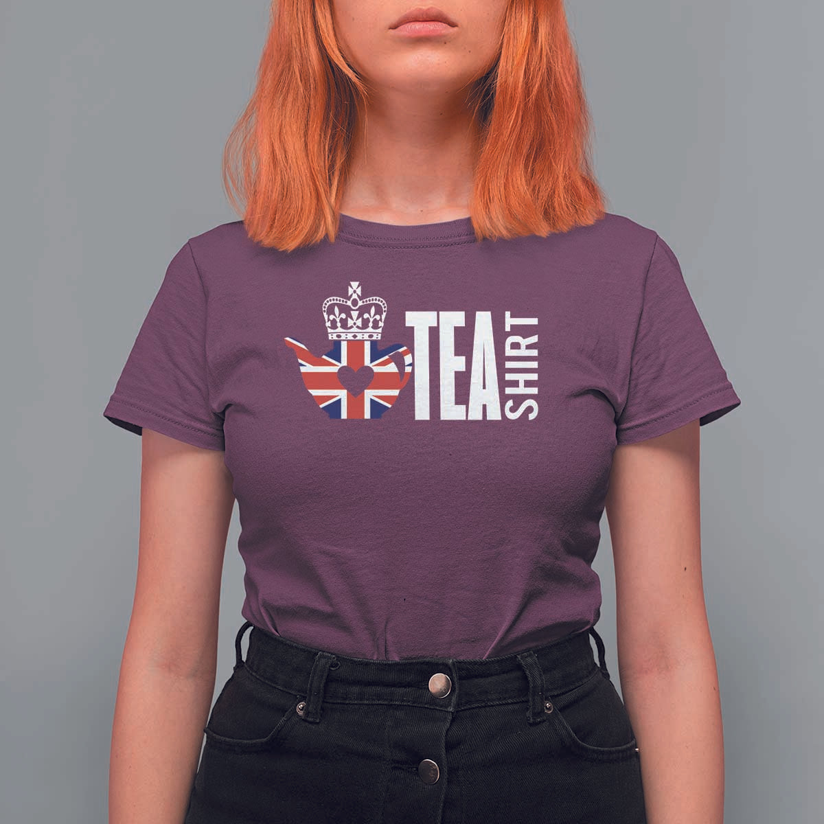 Funny English Tea UK Flag T Shirt For Women - Wonder Print Shop