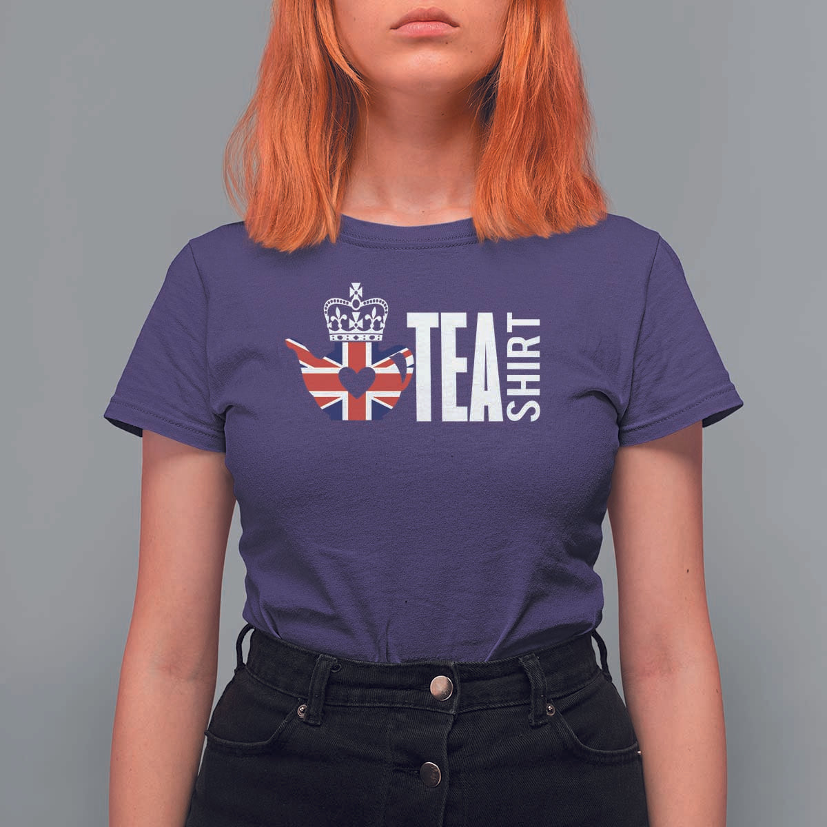 Funny English Tea UK Flag T Shirt For Women - Wonder Print Shop