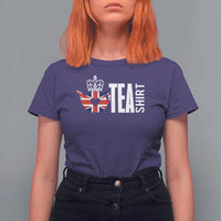 Funny English Tea UK Flag T Shirt For Women - Wonder Print Shop